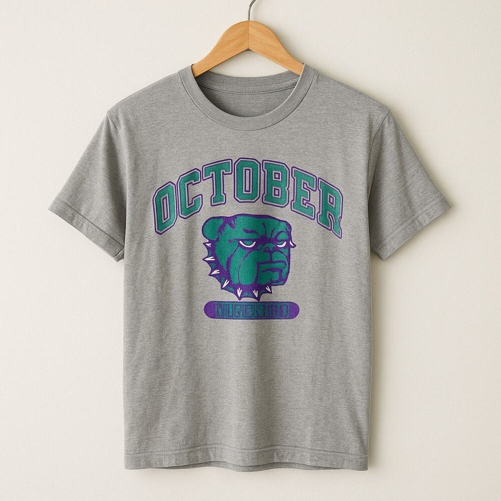 OVO “October” Bulldog Tee | Size M | Heather Grey